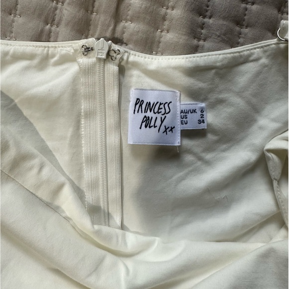 Ruffle bottom white princess Polly dress - Picture 2 of 3